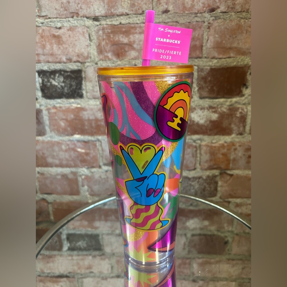 Starbucks Tim Singleton Venti Cold Cup Tumbler New with Tags Pride 2023 24oz